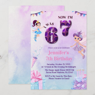 Invitation Anniversaire 6 7 Meme Ballerine Fée Fille