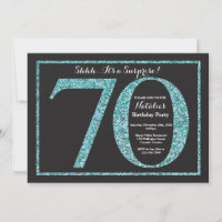 Invitation Anniversaire 70 Ans Surprise Paillettes
