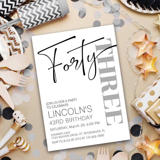 Invitation Anniversaire adulte 41 42 43 44 45 46 47 48 49 (Créateur téléchargé)