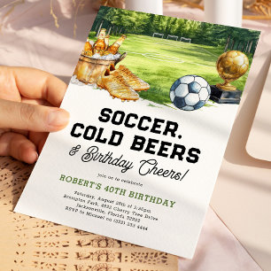 Invitation Anniversaire Adulte Foot, Bières & Acclamations