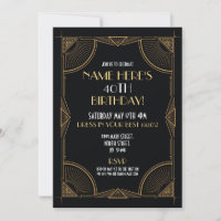 Anniversaire Art déco des années 1920 Gatsby Party