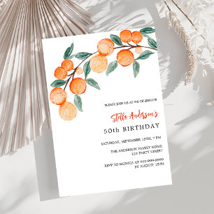 Invitation Anniversaire aux oranges