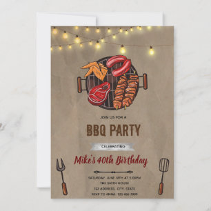 Invitation anniversaire barbecue