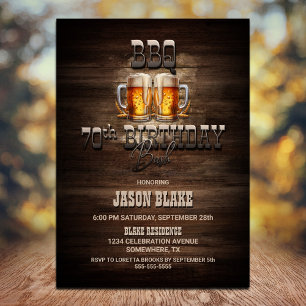 Invitation Anniversaire Barbecue 70e anniversaire