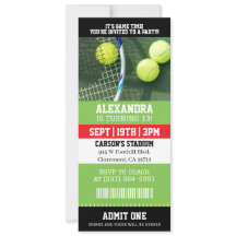 Anniversaire Billet de Tennis
