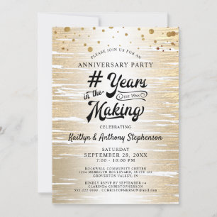 Invitation Anniversaire Black Gold # ANNÉES DANS LA FABRICATI