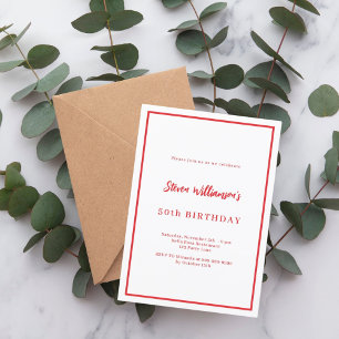 Invitation Anniversaire blanc