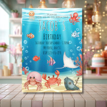 Anniversaire Bleu sous la mer