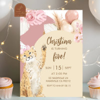 Anniversaire Boho Cheetah Savane