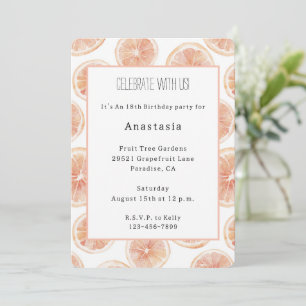 Invitation Anniversaire Brise de Pamplemousse