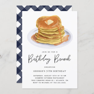Invitation Anniversaire Brunch Pancakes Party