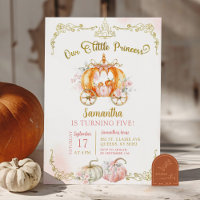 Anniversaire Carrosse Citrouille Princesse Rose Or