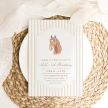 Anniversaire Cheval Selle Marron Neutre Poney