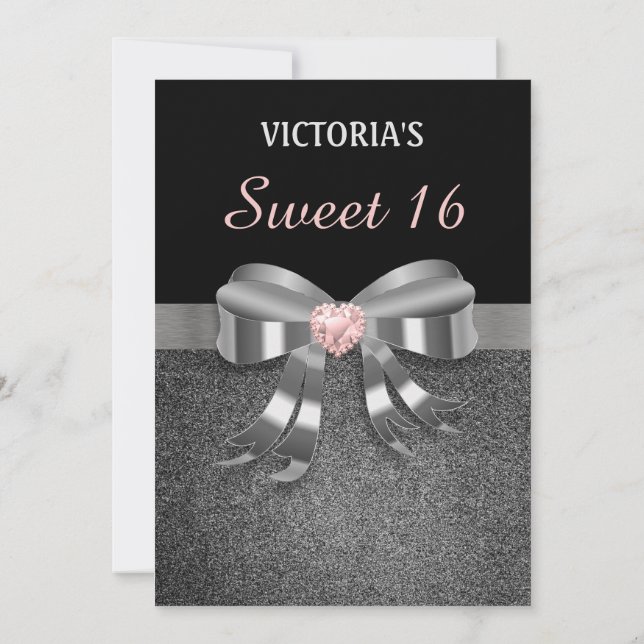 Invitation Anniversaire Chic Parties scintillant A (Dos)
