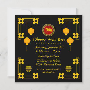 Invitation Anniversaire chinois du Nouvel An
