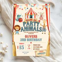 Invitation Anniversaire Cirque Tous les Amoureux d