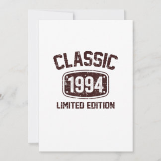 Invitation Anniversaire classique cadeau pour les 1994s Limit