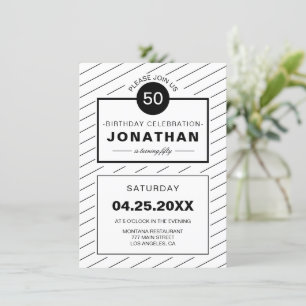 Invitation Anniversaire classique simple