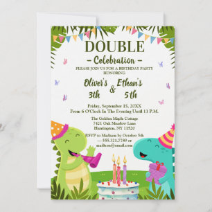 Invitation anniversaire commune pour enfants aux d