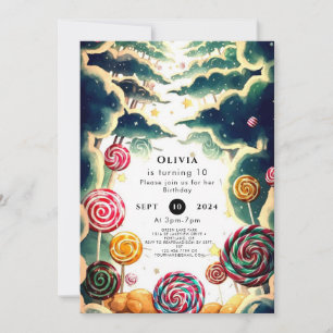 Invitation Anniversaire Cute Candyland