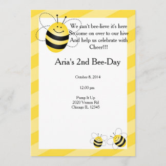 Invitation Anniversaire d'abeille
