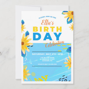 Invitation Anniversaire Daisies