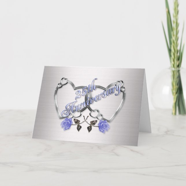 Invitation anniversaire de 25 ans argent (Devant)