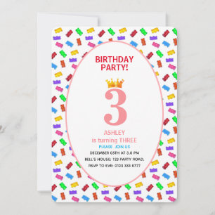 Invitation Anniversaire de 3 ans d'enfant