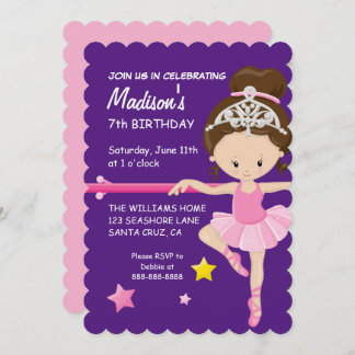 Invitation Anniversaire de Ballerina
