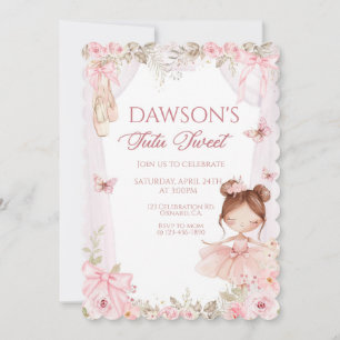 Invitation Anniversaire de ballerine, Tutu, Tutu rose, Annive