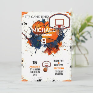 Invitation Anniversaire de Basketball Extérieur Sports