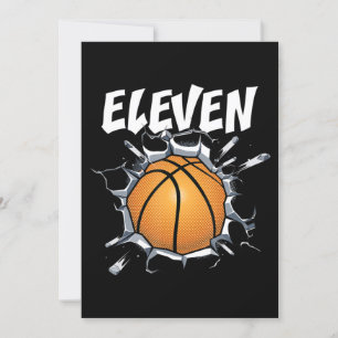 Invitation Anniversaire de basketball pour garçon de 11 ans 1