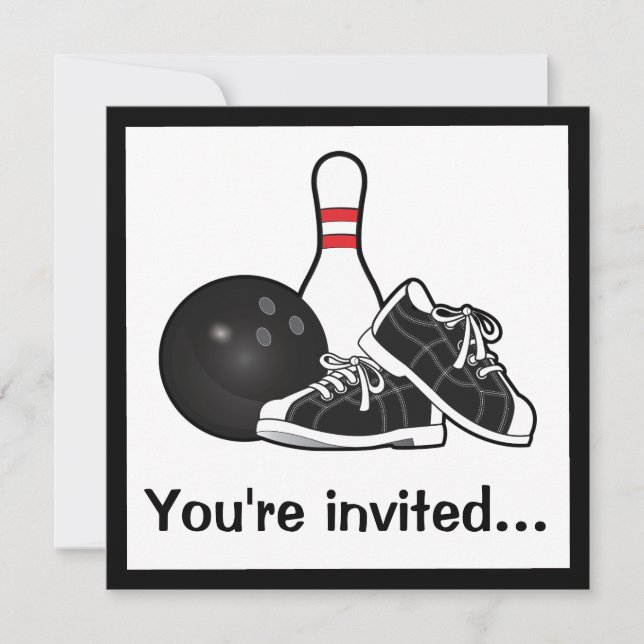 Invitation Anniversaire de Bowling (Devant)