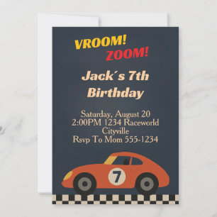 Invitation Anniversaire de Boy Racing