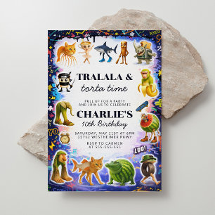 Invitation Anniversaire de Brainrot Italien
