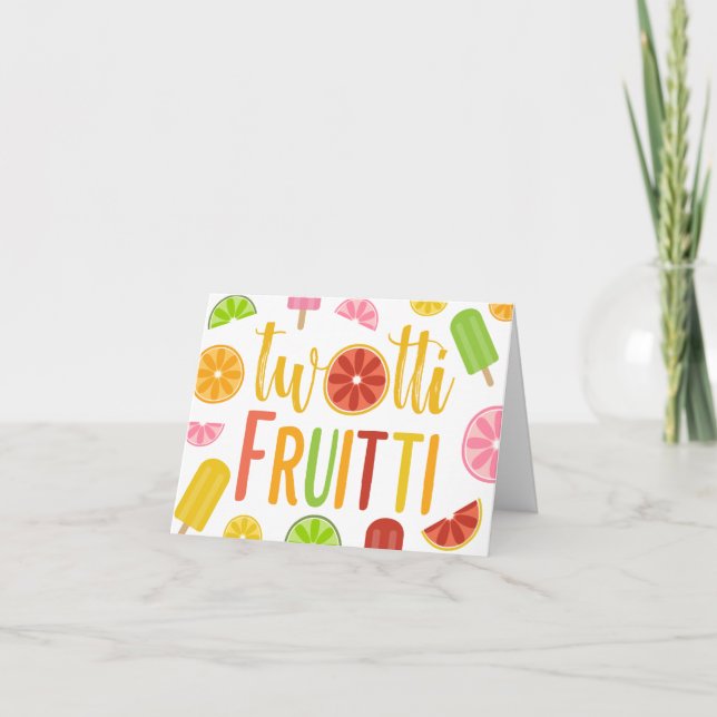 Invitation Anniversaire de bruits de glace d'agrume de Twotti (Devant)