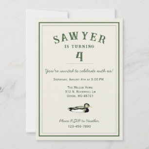 Invitation Anniversaire de canard personnalisé