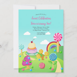 Invitation Anniversaire de Candy Land