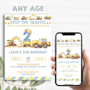 Invitation Anniversaire de construction modifiable