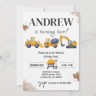 Invitation Anniversaire de construction simple et moderne per
