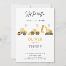 Invitation Anniversaire de construction Truck Part