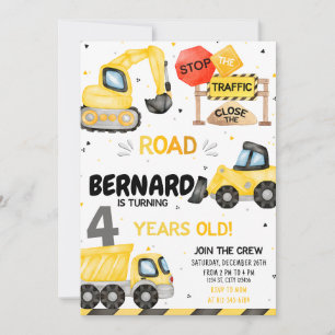 Invitation Anniversaire de construction Truck Part