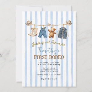 Invitation Anniversaire de cow-boy occidental Premier Rodéo F