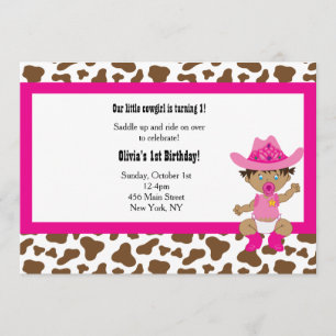 Invitation Anniversaire de Cowgirl