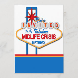 Invitation Anniversaire de crise de milieu de la vie de style
