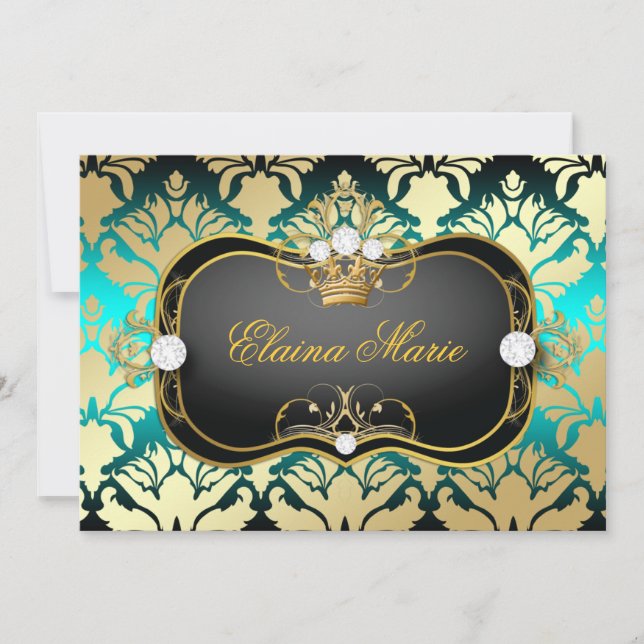 Invitation Anniversaire de culot d'Aqua de Ciao Bella de 311 (Devant)