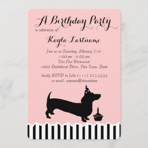 Invitation Anniversaire de Dachshund