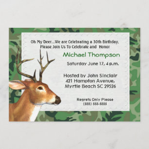 Invitation Anniversaire de Deer Hunter