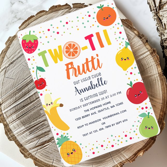 Invitation Anniversaire de deux ans de Twotti Frutti Fruit Ki (Créateur téléchargé)