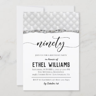 Invitation Anniversaire De Diamant Quatre-Vingt-Di